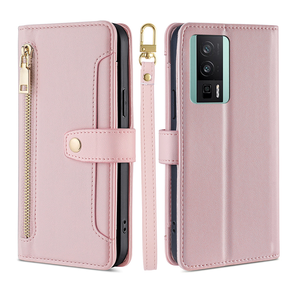 Phone Leather Case for Xiaomi Poco F5 Pro 5G Redmi K60 Pro 5G K60 5G Zipper Pocket Card Slots Phone Stand Cover with Wrist Strap and Shoulder Strap Phone Leather Case for Xiaomi Poco F5 Pro 5G Redmi K60 Pro 5G K60 5G Zipper Pocket Card Slots Phone Stand Cover with Wrist Strap and Shoulder Strap